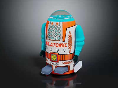 Modern Robot Assistant Small Robot Butler 3d model