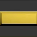 Shiny Golden Gold Bar With Smooth Surface And Reflective Finish On Dark Background