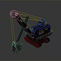 Powerful Crawler Excavator Utility Vehicle with Boom Arm Bucket and Tracked Chassis