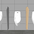 Modern urinal urinal partition 3d model