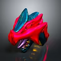 3D Printing Equipment Producing Colorful High Detail Dragon Head Model With Glossy Surface