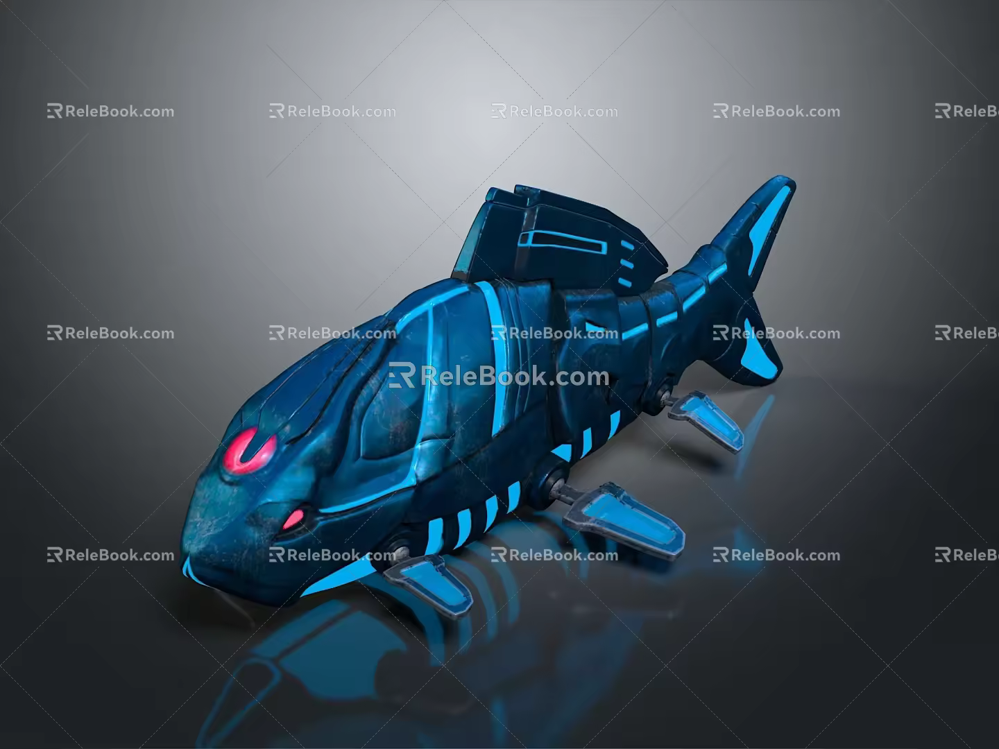 Fish Science Fiction Fish Science Fiction Whale Science Fiction Shark Robot Fish Mechanical Fish Machine turtle Cyberfish 3d model