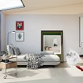 Modern Lounge Room Interior With Projection Screen Leather Chairs Coffee Table Rug And Ceiling Fan