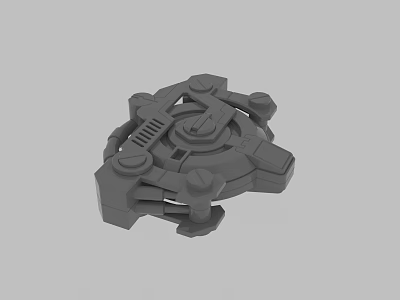 3D Rendered Mechanical Component With Gear Like Elements And Bolted Structure 3d model
