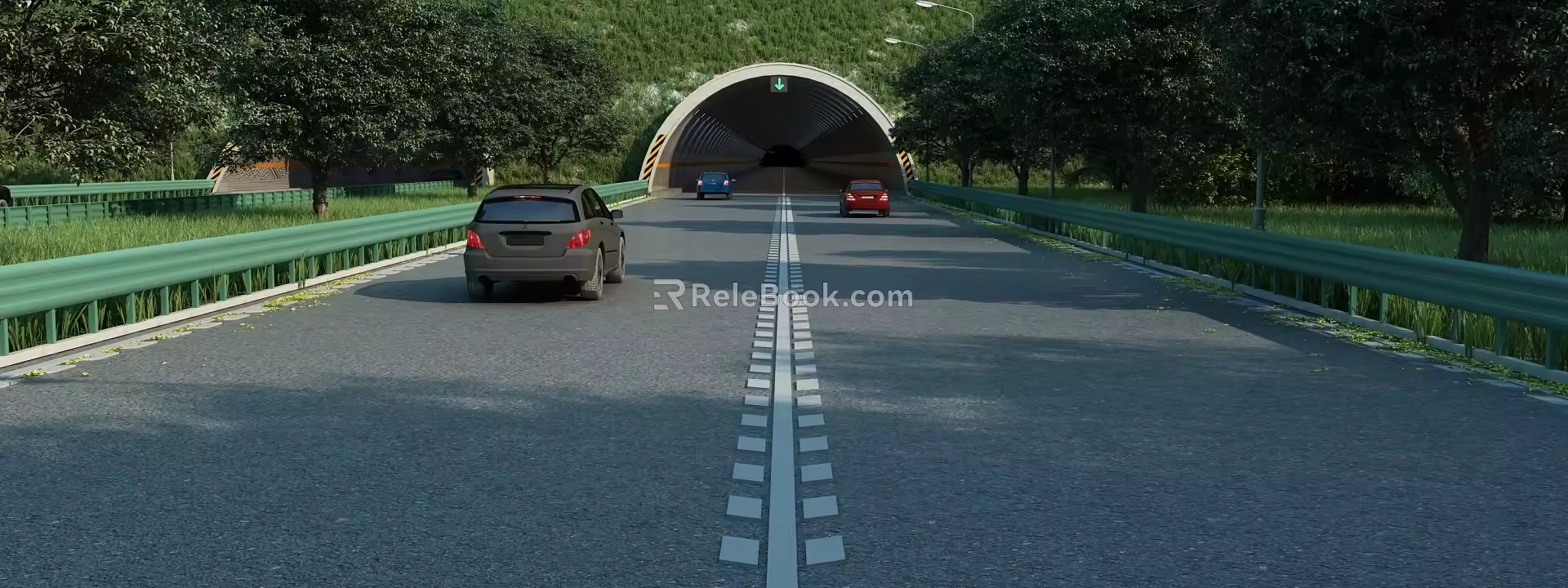 highway tunnel 3d model