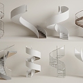 revolving staircase glass revolving staircase 3d model