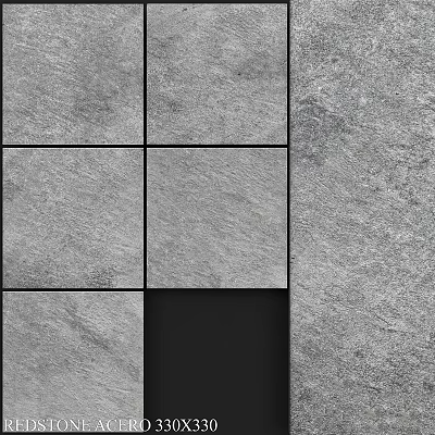 Gray Concrete Building Components With Square Blocks And Textured Surface 3d model