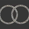 Pair of Exquisite Silver Bracelets With Intricate Pattern Design And Shiny Finish
