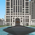 Modern High Rise Residential Buildings With Urban Green Areas And Cityscape View