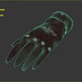 Unique Red Glove With White Dots And Decorative Pattern Design Style