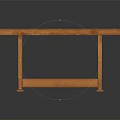 Wooden Console Table With Lower Shelf And Sturdy Legs For Home Interior Design