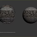 Detailed Scene Components Featuring Spherical Structures Textured Panels And Mechanical Details