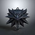 Wolf Head Spiked Metal Badge Fashion Clothing Accessory For Stylish Outfits