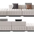 Modern three-seat sofa multiplayer sofa 3d model