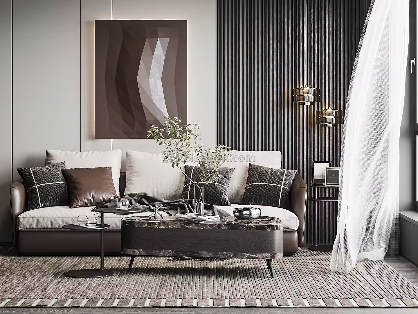 Modern Molteni & C Multiplayer Sofa 3d model