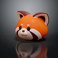 Cute Red Panda Stuffed Toy With Brown Ears Orange Body And White Face