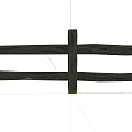 Outdoor Rustic Wooden Fence With Horizontal Boards And Vertical Posts Design