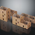 Ancient Castle Ruins Architectural Remains With Stone Brick Structure And Historical Design