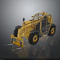Yellow Telehandler Extendable Boom Forklift With Large Tires Operator Cabin Heavy Duty Construction Equipment