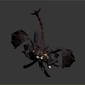 Fantasy Demon Character Design With Leather Wings Horns And Ornate Armor