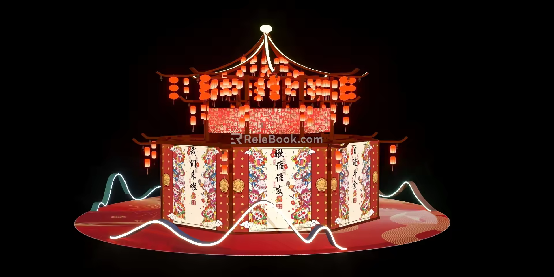 Octagonal Pavilion 3d model