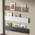 Acrylic bookshelf decorative rack 3d model