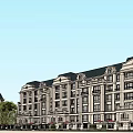 Luxury Residential Building Exterior With Elegant Design Landscaped Gardens Water Features And Evening Lights