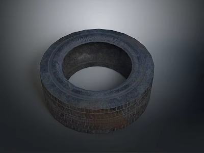 Durable Automotive Tire With Deep Tread Pattern And Reinforced Rubber Construction 3d model