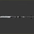 Modern Sniper Rifle With Powerful Scope Silver Body And Blue Accent Lines On Smooth Surface