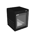 Black Mini Kitchen Appliance With Glass Door And Internal Shelf