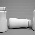 Ceramic Vessels With White Lids Sailboat Patterns NEW CENTURY Text Three Pieces Including One Toppled