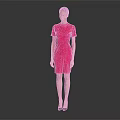 Elegant Red Short Sleeved Fitted Dress Modern Stylish Design For Women