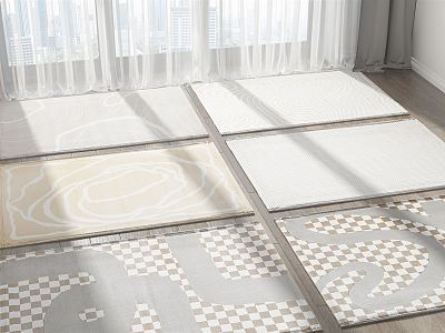 Modern Square Carpet Combo model