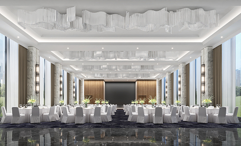 Modern Ballroom 3d model