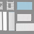 Various Home Radiators Including Towel Rail And Panel Designs With White Light Blue Colors