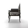 Stylish Leisure Chair With Wooden Frame Patterned Fabric Seat Armrests And Delicate Legs