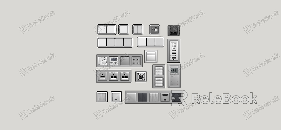 Switch socket panel combination model