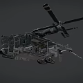 Detailed Helicopter 3D Model Featuring Twin Rotor Mechanical Structure And Cockpit Design 3d model