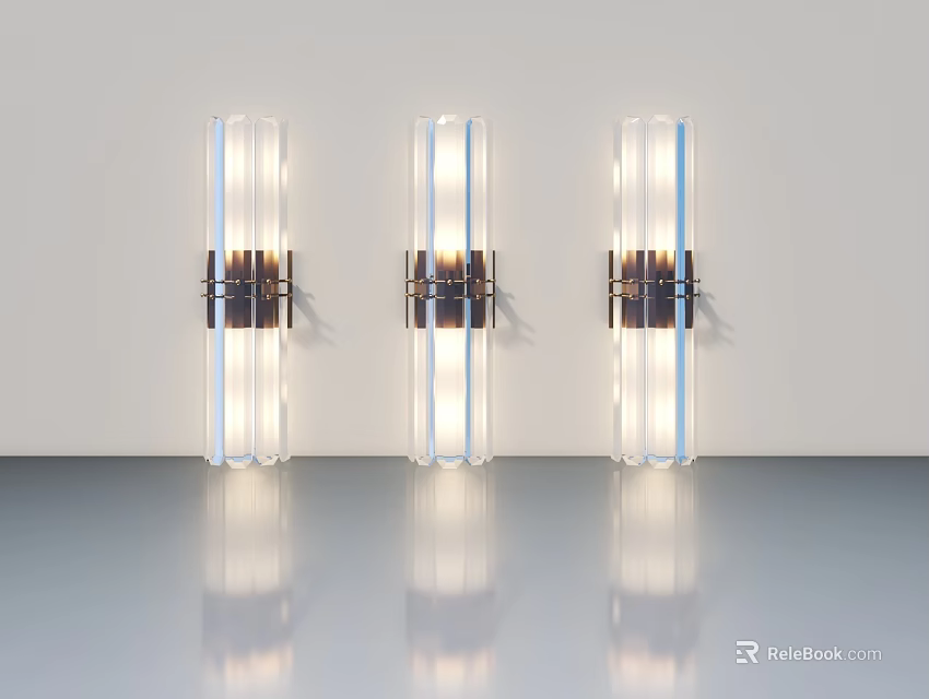 Modern Swing Door With Glass Panel And White Frame In Contemporary Interior Design 3d model 