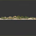 Detailed Coastal Island Terrain With Sandy Beach Green Trees And Blue Water