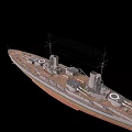 modern warship battleship destroyer 3d model