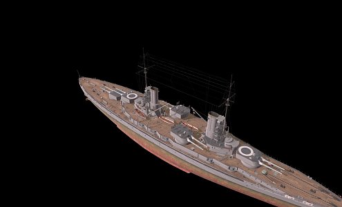 modern warship battleship destroyer 3d model