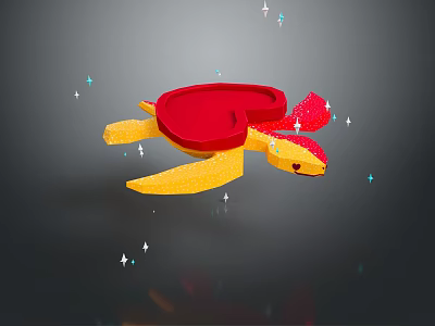 Turtle Cartoon Turtle Snapping Turtle Chickbill Turtle Reptile Cold Blooded Animal Reptile Class 3d model
