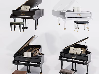 Modern Piano Combination 3d model