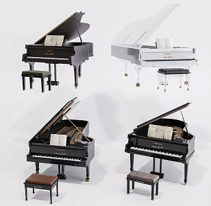Modern Piano Combination 3d model