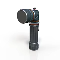 Industrial Metal Mechanical Component With Cylindrical Body Curved Structure And Textured Surface