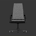 Modern Gray Fabric Office Chair With Metal Armrests And Five Star Base Wheels