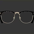 Classic Black And Gold Frame Eyeglasses With Clear Lenses For Stylish Daily Use
