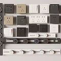 Modern Switch Socket Smart Switch Socket Panel Movable Rail Socket 3d model