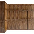 Traditional Wooden Wardrobe With Carved Details And Multiple Built In Doors